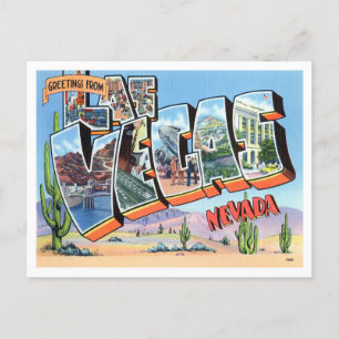 Postale Las Vegas, Nevada Vintage Big Lettres Carte postal