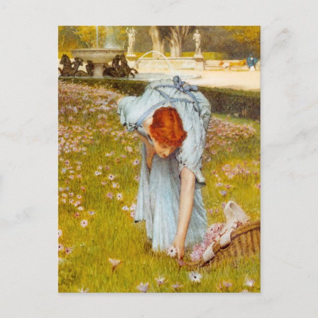 Postale Lawrence Alma Tadema Spring in the Garden Carte po (Devant)