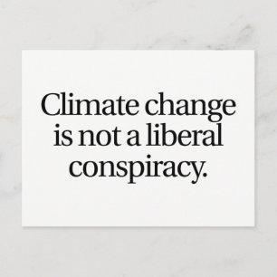 Postale Le changement climatique n'est pas une carte posta