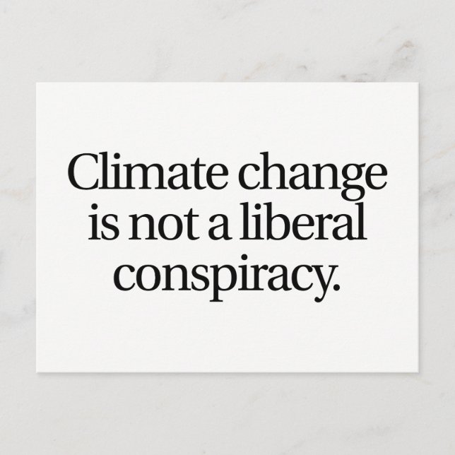 Postale Le changement climatique n'est pas une carte posta (Devant)
