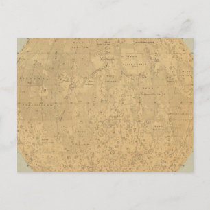 Postale Le côté visible de la carte de surface de la lune