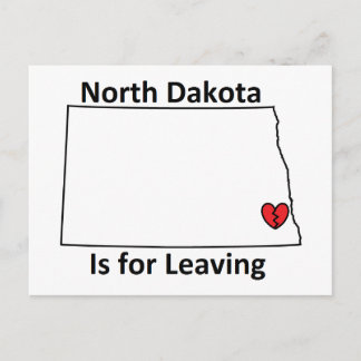 Postale Le Dakota du Nord est pour quitter la carte postal