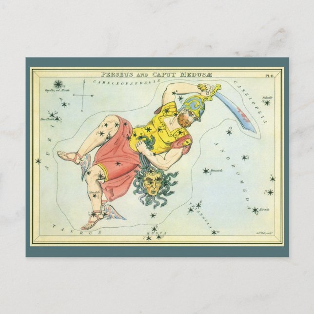 Postale Le miroir de l'Ukraine, la carte céleste de l'astr (Devant)