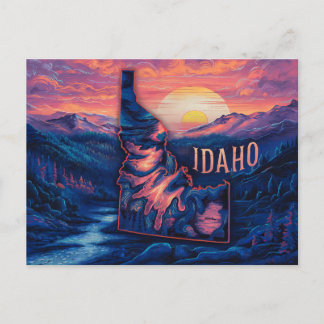 Postale Le paysage lumineux de l'Idaho carte vibrante Art