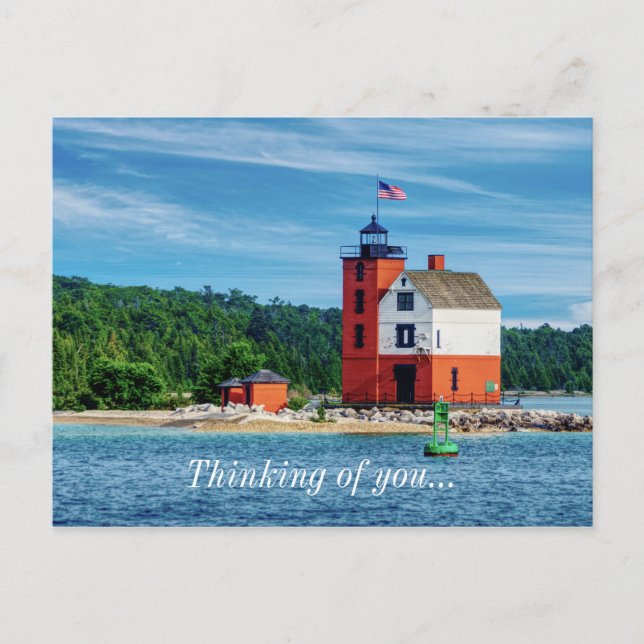 Postale Le Phare De Round Island Penser À Votre Carte Post (Devant)