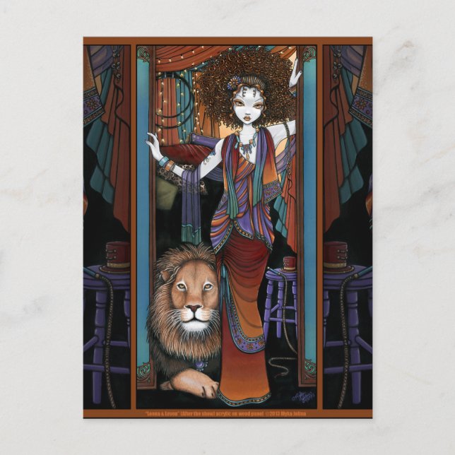 Postale Leaon Levon Lion Tamer Circus Bohemian Carte posta (Devant)