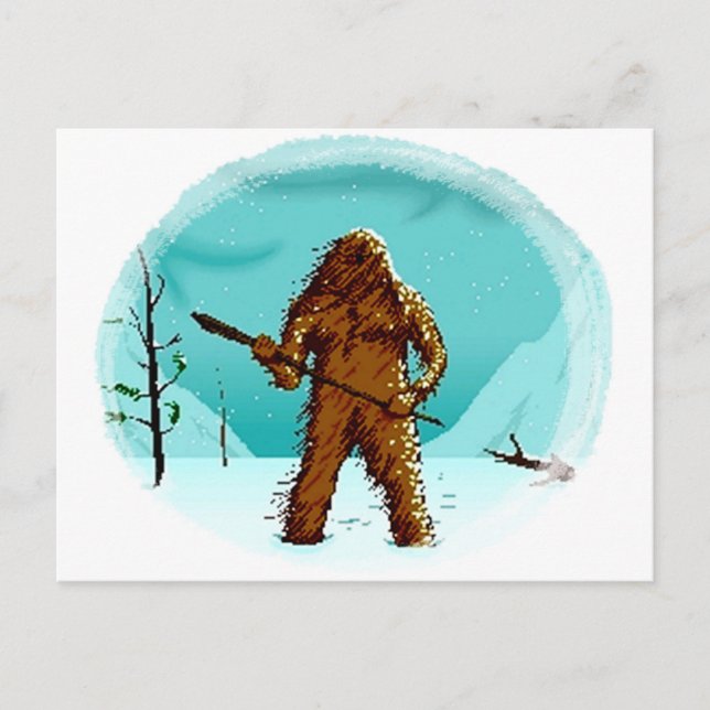 Postale Legendaire Yeti Bigfoot Big Foot Cadeaux Carte Pos (Devant)
