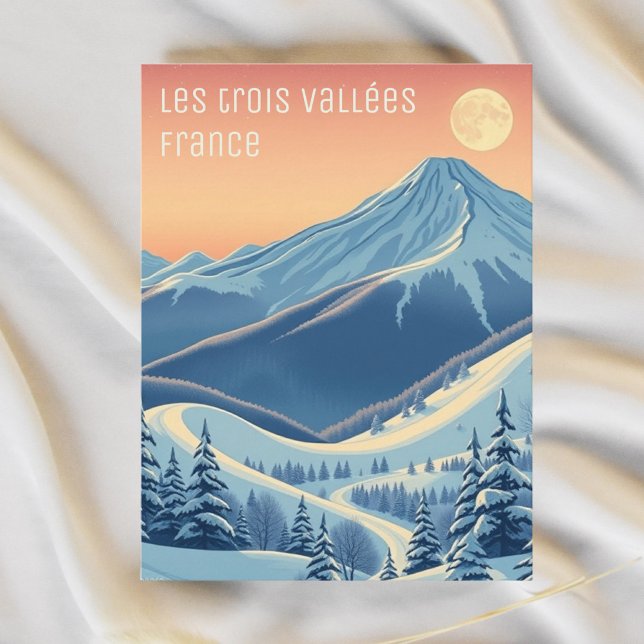 Postale Les 3 trois Vallées France vacances de ski Carte p (Créateur téléchargé)