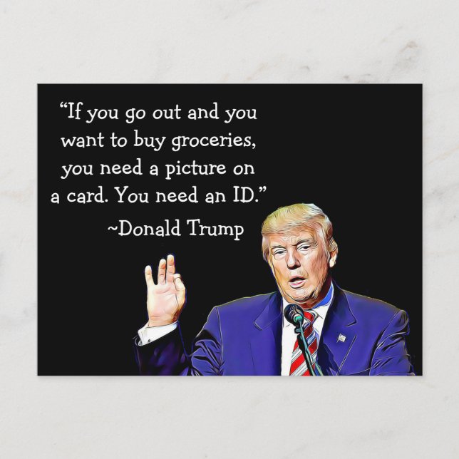 Postale Les Choses Stupides Dit Donald Trump Sur Les Carte (Devant)
