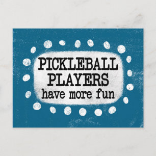 Postale Les Joueurs De Pickleball Ont Plus De Carte Postal