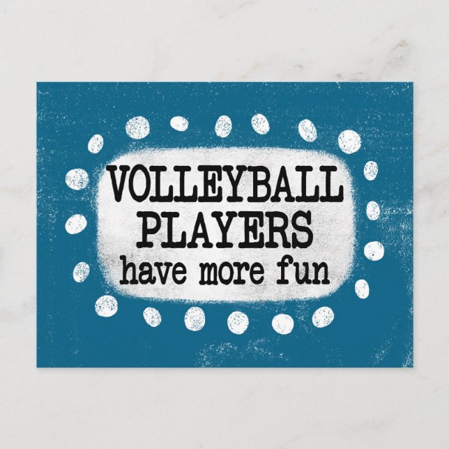 Postale Les Joueurs De Volley-ball Ont Plus De Carte Posta (Devant)
