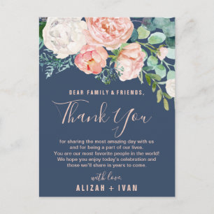 Postale Les pivoines romantiques   Carte de réception Merc