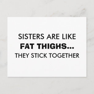 Postale Les Soeurs Sont Comme Les Gros Cuisses Carte Posta