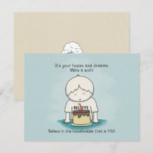 Postale Les souhaits sont des espoirs et des rêves carte p