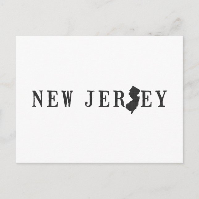 Postale LETTRE SCÉNARIO DE LA CARTE DU New Jersey MOT D'ÉT (Devant)