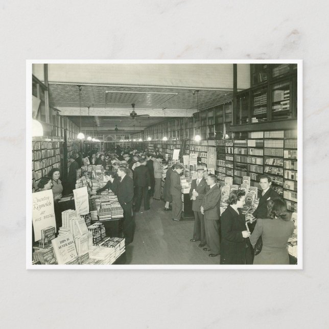 Postale Librairie vintage Intérieur Australie Carte postal (Devant)
