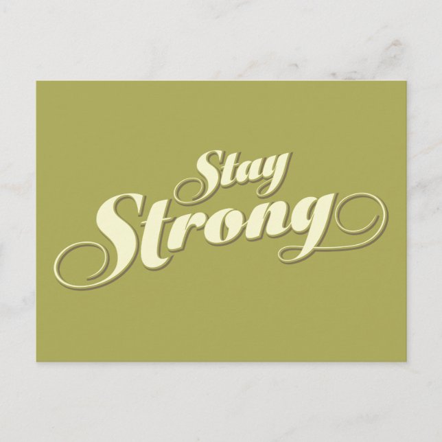 Postale Lime Green Restez fort Encourageant Citation Carte (Devant)
