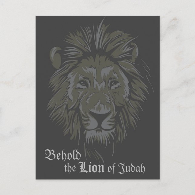 Postale Lion de Juda Bible Verse Apocalypse 5:5 Carte post (Devant)