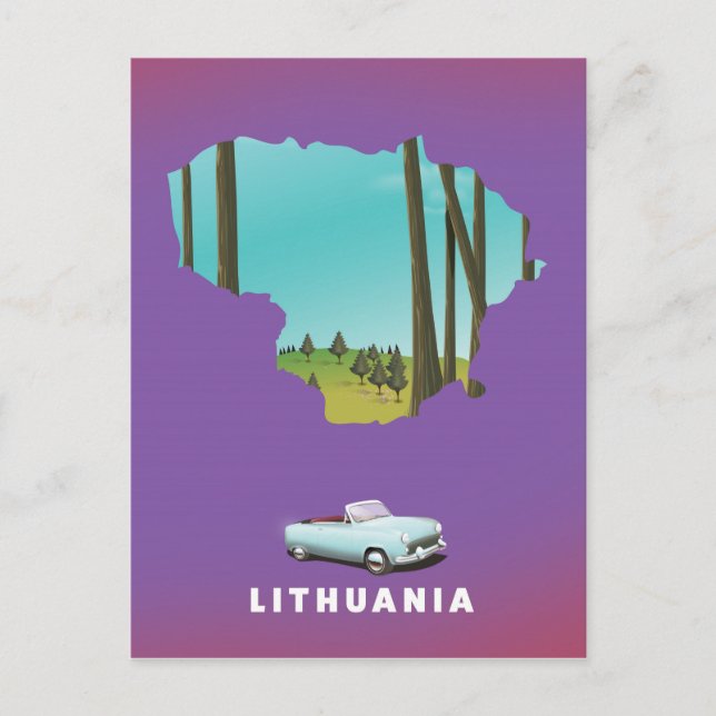 Postale Lithuanie carte illustrée affiche voyage (Devant)
