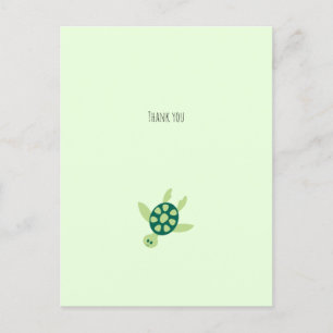 Postale Little Green Turtle Carte de remerciements