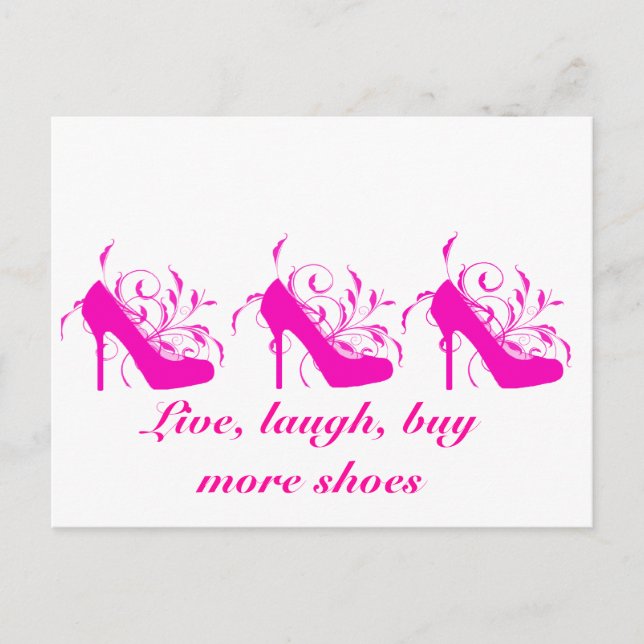 Postale Live, Rire, Acheter Plus De Chaussures Carte Posta (Devant)