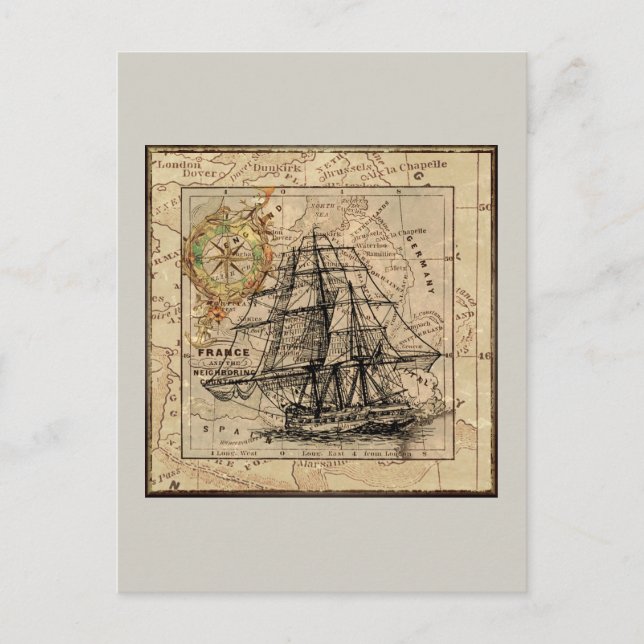 Postale Livraison vintage Et Carte (Devant)