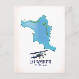 Postale Llyn Trawsfynydd Gwynedd Pays de Galles carte