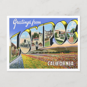 Postale Lompoc, Californie Vintage Big Letters Carte posta