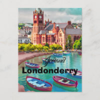 Londonderry Irlande Art de Carte de Voyage | Voyag