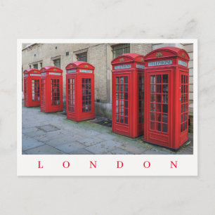 Postale Londres boîtes de téléphone rouge voir carte posta