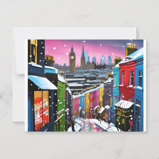 Postale Londres, hiver - Carte Noël 005