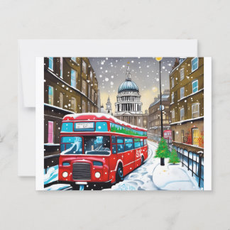 Postale Londres, hiver - Carte Noël 006