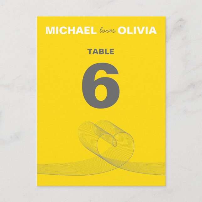 Postale Loopy Loopy Loopy Loopy Lines Table Numéro Carte (Devant)