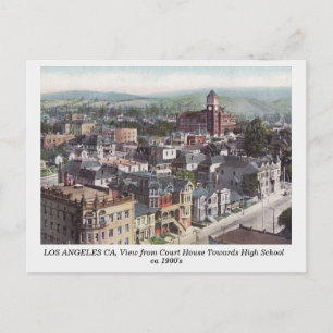 Postale Los Angeles CA, Vue depuis l'ancienne carte postal
