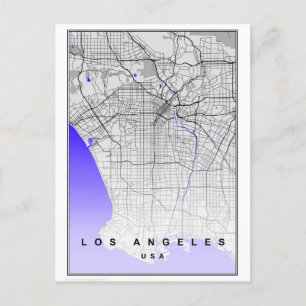 Postale Los Angeles California Modern City Carte