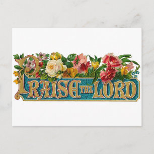 Postale Louange le Seigneur Vintage Christian Carte postal