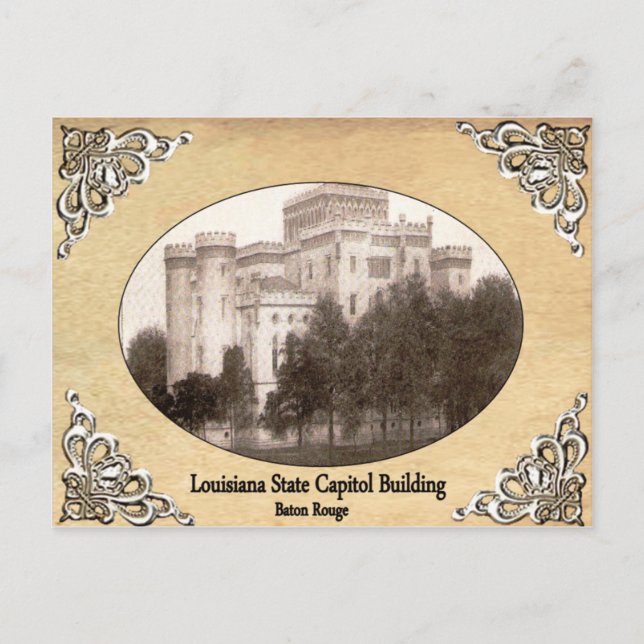 Postale Louisiana State Capitol Bâtir une ancienne carte p (Devant)
