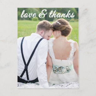 POSTALE LOVE ET MERCI CARTE POSTCARD