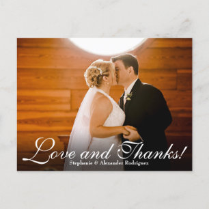 Postale Love Thanks Effet Mariage Photo Carte de remerciem