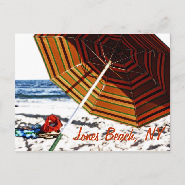 Postale "Lueur de parasol de plage", Jones Beach, NY Carte (Devant)