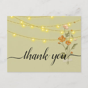 Postale Lumières rustiques tendance Merci Carte postal