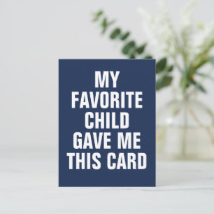 POSTALE MA CARTE PRÉFÉRÉE M'A ÉTÉ OFFERT PAR MON ENFANT PR