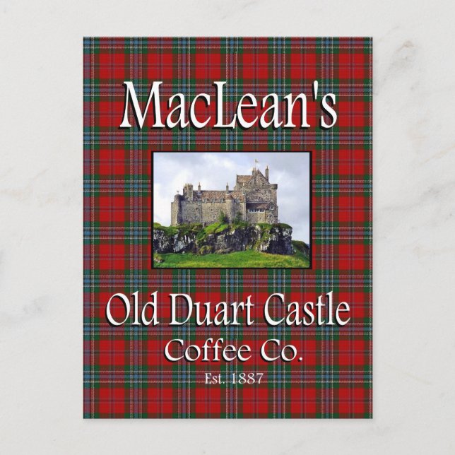 Postale MacLean's Old Duart Castle Coffee Co. Carte postal (Devant)