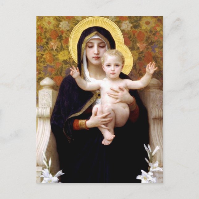 Postale Madonna des Lilies, William Bouguereau Carte posta (Devant)