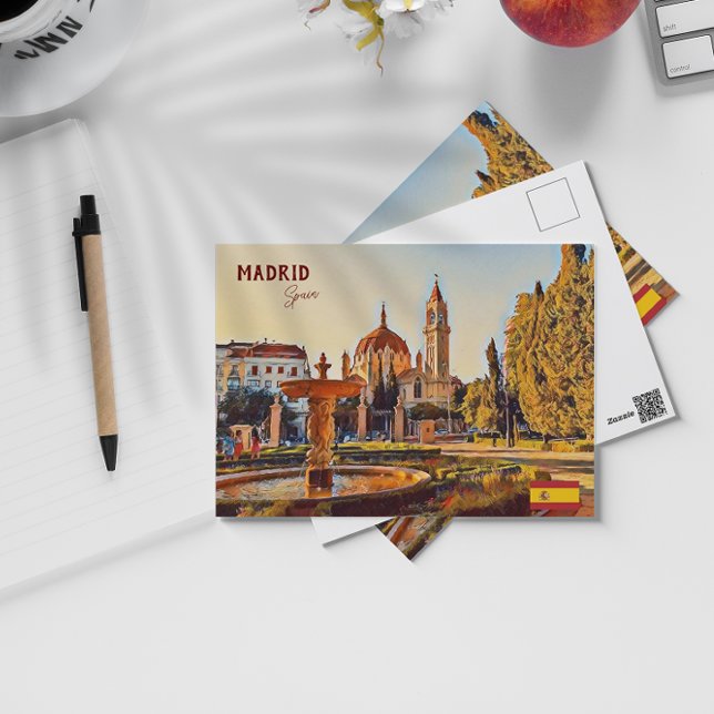 Postale Madrid Espagne Tourisme paysage souvenir Carte pos (Créateur téléchargé)