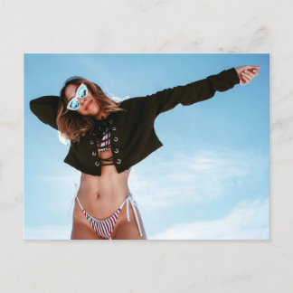 Postale Magnifique ! Bikini Girl Photo pin up Carte postal