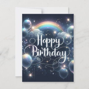Postale Magnifique carte de vœux d'anniversaire noire