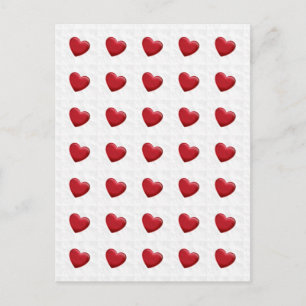 Postale Magnifique Red Hearts Grey Pop Art Love Carte post