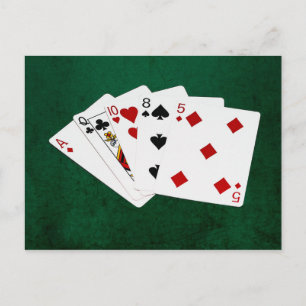 Postale Mains de poker - Carte haute - As