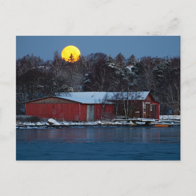 Postale Maison en bois rouge à Helsinki, Finlande carte po (Devant)